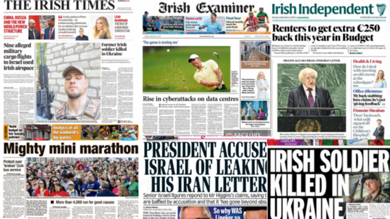 What the papers say: Monday's front pages What the papers say: Monday's front pages