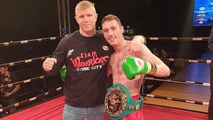 Cork man Ryan Sheehan seen here with his trainer Martin Horgan will be putting his two ISKA World Muay-Thai titles on the line when he fights Australian Corey Nicholson in Brisbane Australia on October the 12th. KD Cork man Ryan Sheehan seen here with his trainer Martin Horgan will be putting his two ISKA World Muay-Thai titles on the line when he fights Australian Corey Nicholson in Brisbane Australia on October the 12th. KD