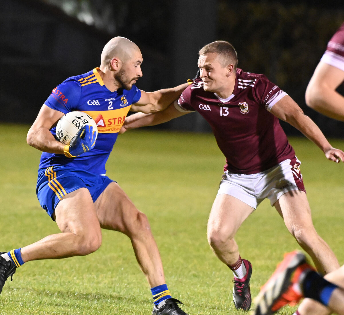 Carrigaline's Niall Quirke holds off Bishopstown's Paul Honohan during the McCarthy Insurance Group SAFC. Picture: Eddie O'Hare Carrigaline's Niall Quirke holds off Bishopstown's Paul Honohan during the McCarthy Insurance Group SAFC. Picture: Eddie O'Hare