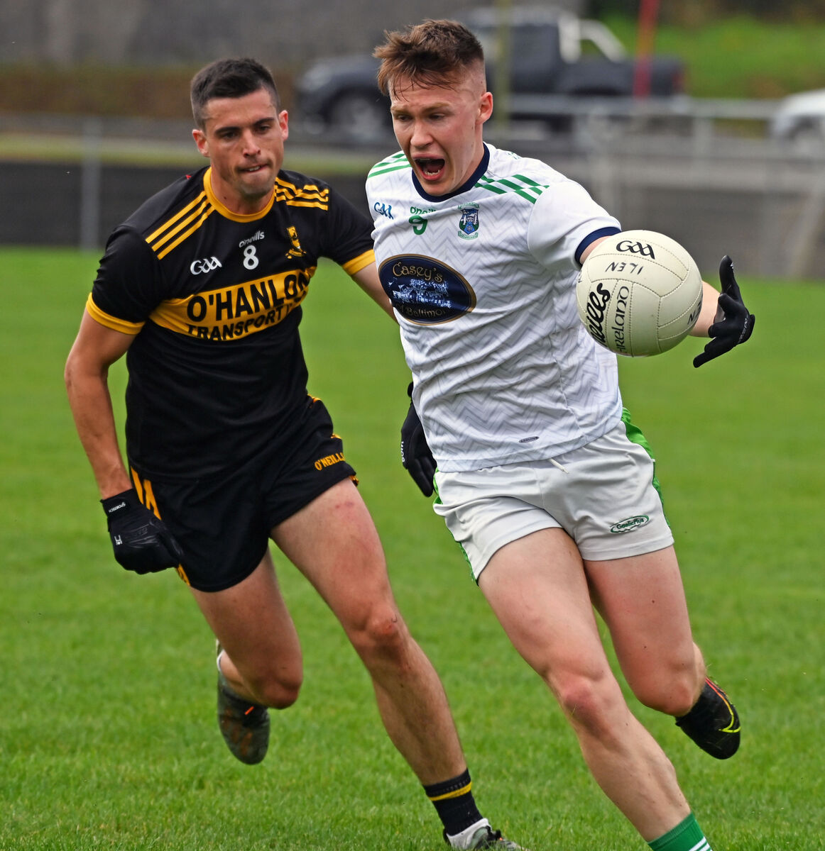 Ilen Rover's Dermot Hegarty, pictured here in 2022 put in an impressive shift in midfield. Picture; Eddie O'Hare