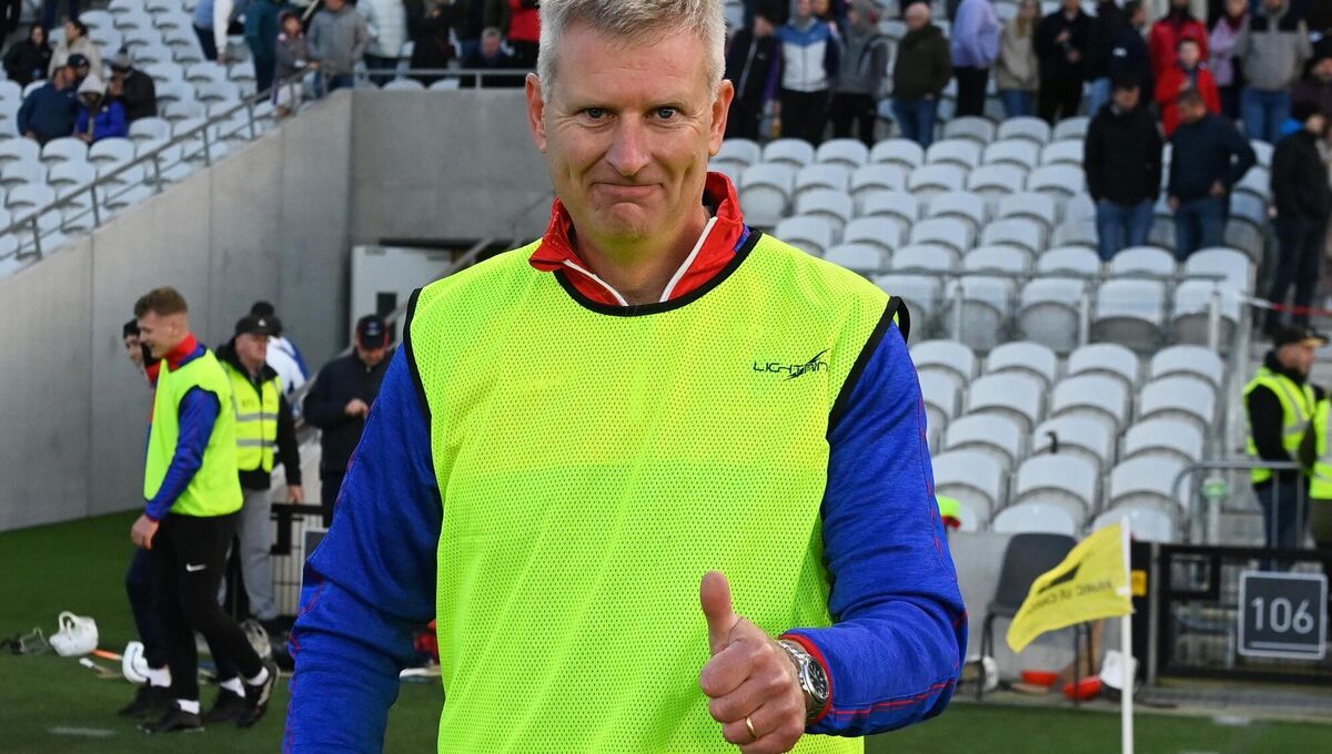 Erin's Own manager Brian O'Shea after defeating St Catherine's in the Co-Op Superstores Cork Premier JHC final last year. Picture: Eddie O'Hare Erin's Own manager Brian O'Shea after defeating St Catherine's in the Co-Op Superstores Cork Premier JHC final last year. Picture: Eddie O'Hare