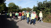 Kilcully residents stage protest to highlight need for footpaths and traffic calming measures