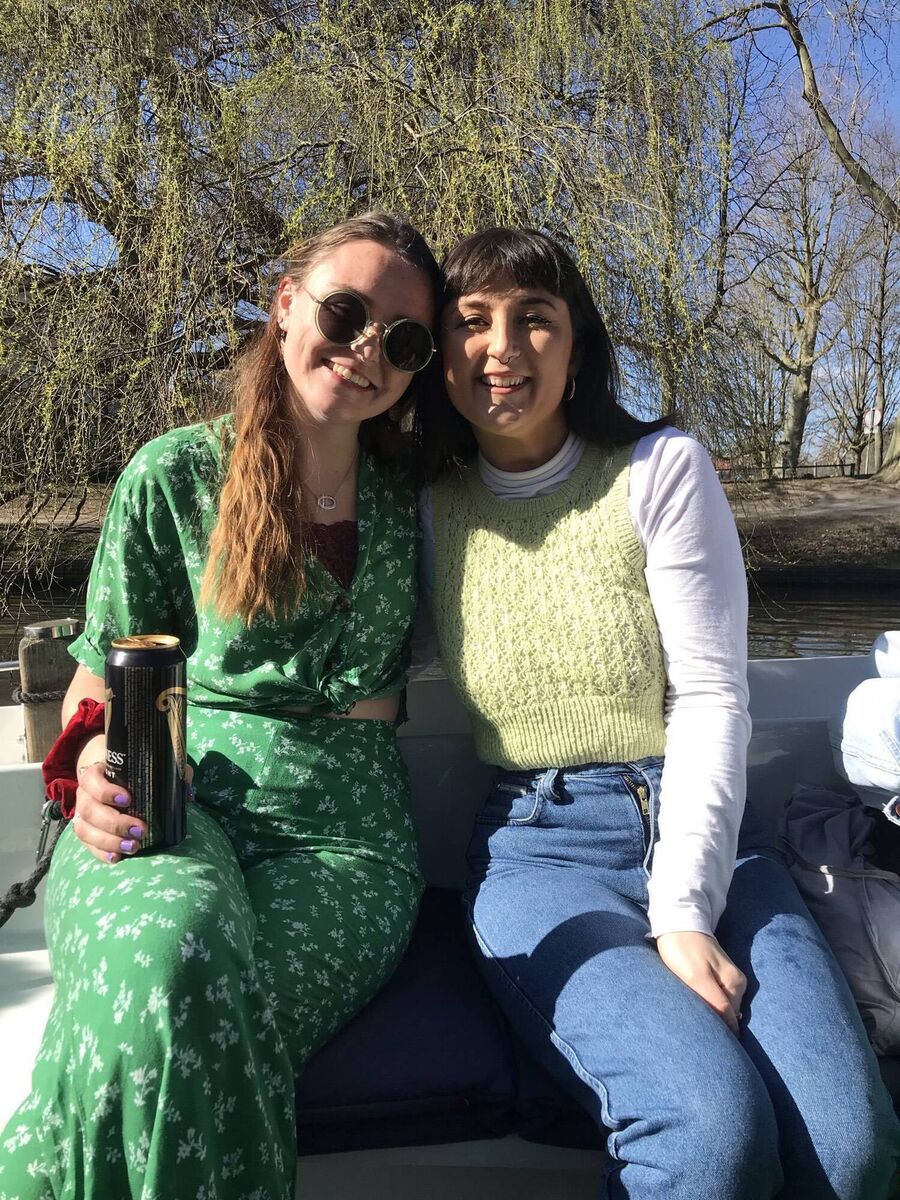 Elaine O’Sullivan (right) with Sarah Nolan, in Utrecht. Elaine O’Sullivan (right) with Sarah Nolan, in Utrecht.