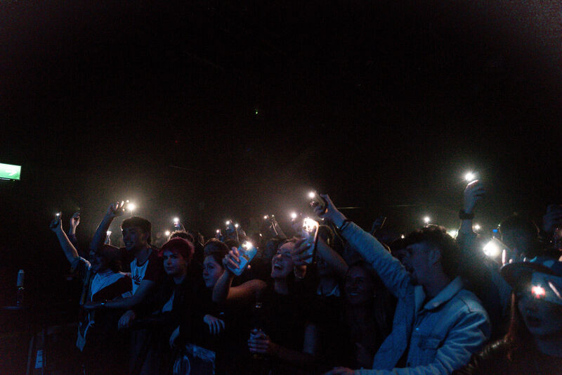 Iris' army of Leeside fans do the modern equivalent of 'lighters in the air' at the end of their set at Cyprus Avenue. Iris' army of Leeside fans do the modern equivalent of 'lighters in the air' at the end of their set at Cyprus Avenue.