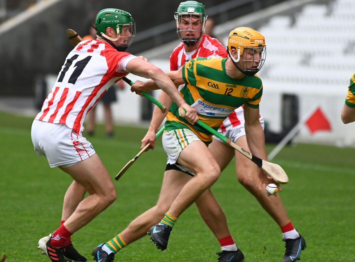 Blackrock's Michael O'Halloran is tackled by Imokilly's Seamus Harnedy in 2022. Picture: Eddie O'Hare Blackrock's Michael O'Halloran is tackled by Imokilly's Seamus Harnedy in 2022. Picture: Eddie O'Hare