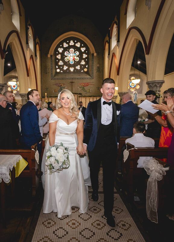 The couple were wed at St Mary's Church, Carrigtwohill.