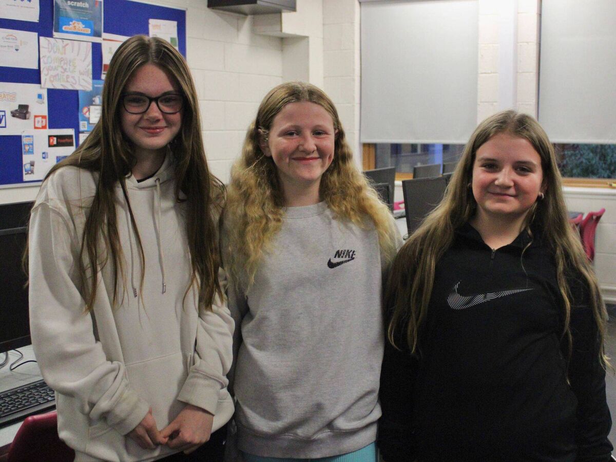Amy, Emily and Amelia from Star of the Sea at the St Peter's open night.