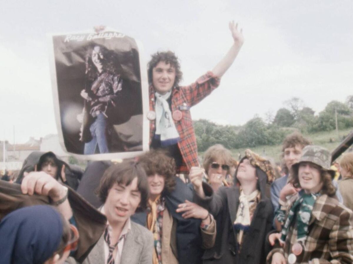 Rory Gallagher fans at the Macroom Mountain Dew festival, 1977. Picture: RTÉ