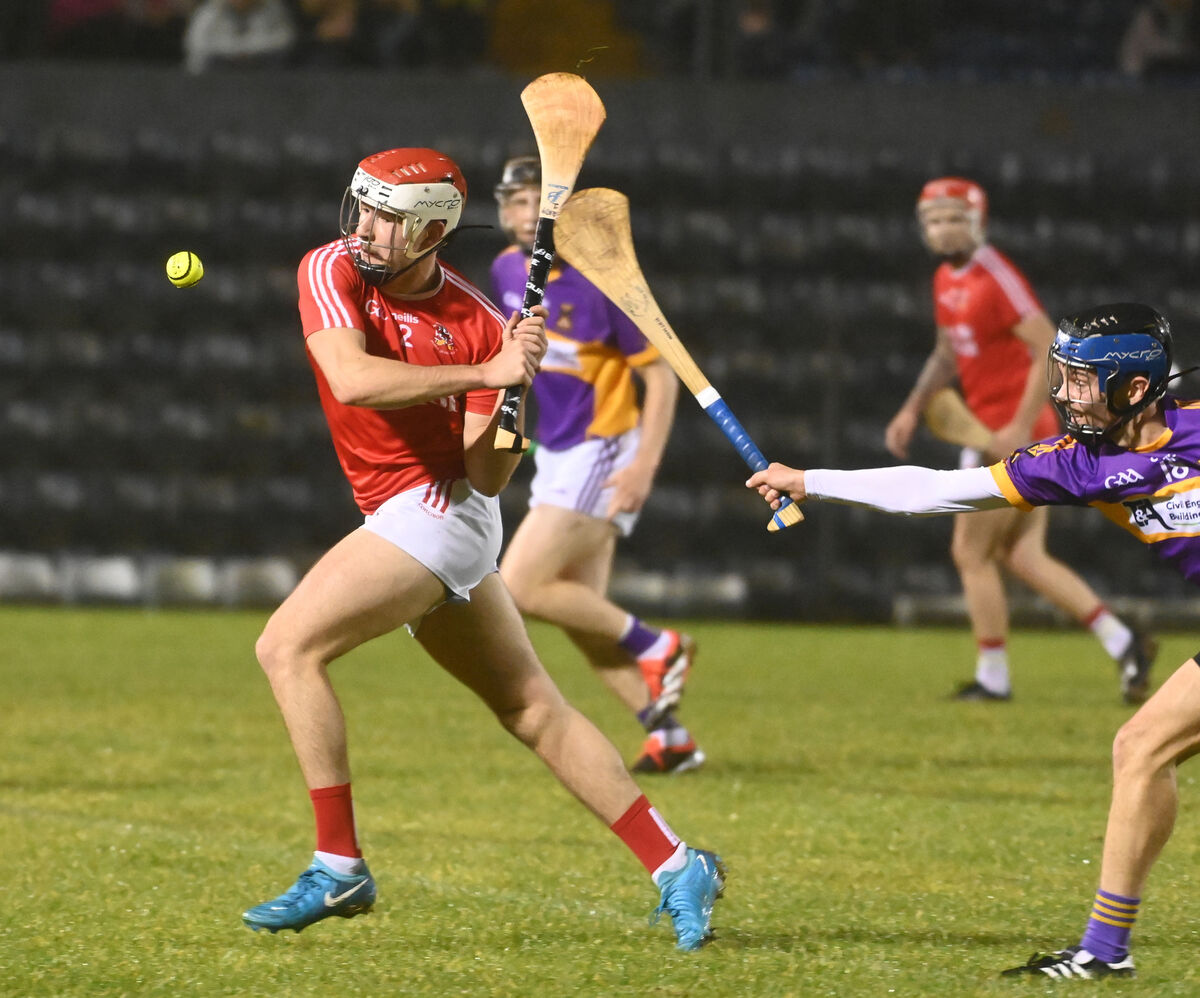 Ballygarvan's Sean Brady shoots from St Catherine's Nathan Sheehan during the Co -Op Superstores Premier JHC semi-final at Pairc Ui Rinn. Picture: Eddie O'Hare Ballygarvan's Sean Brady shoots from St Catherine's Nathan Sheehan during the Co -Op Superstores Premier JHC semi-final at Pairc Ui Rinn. Picture: Eddie O'Hare