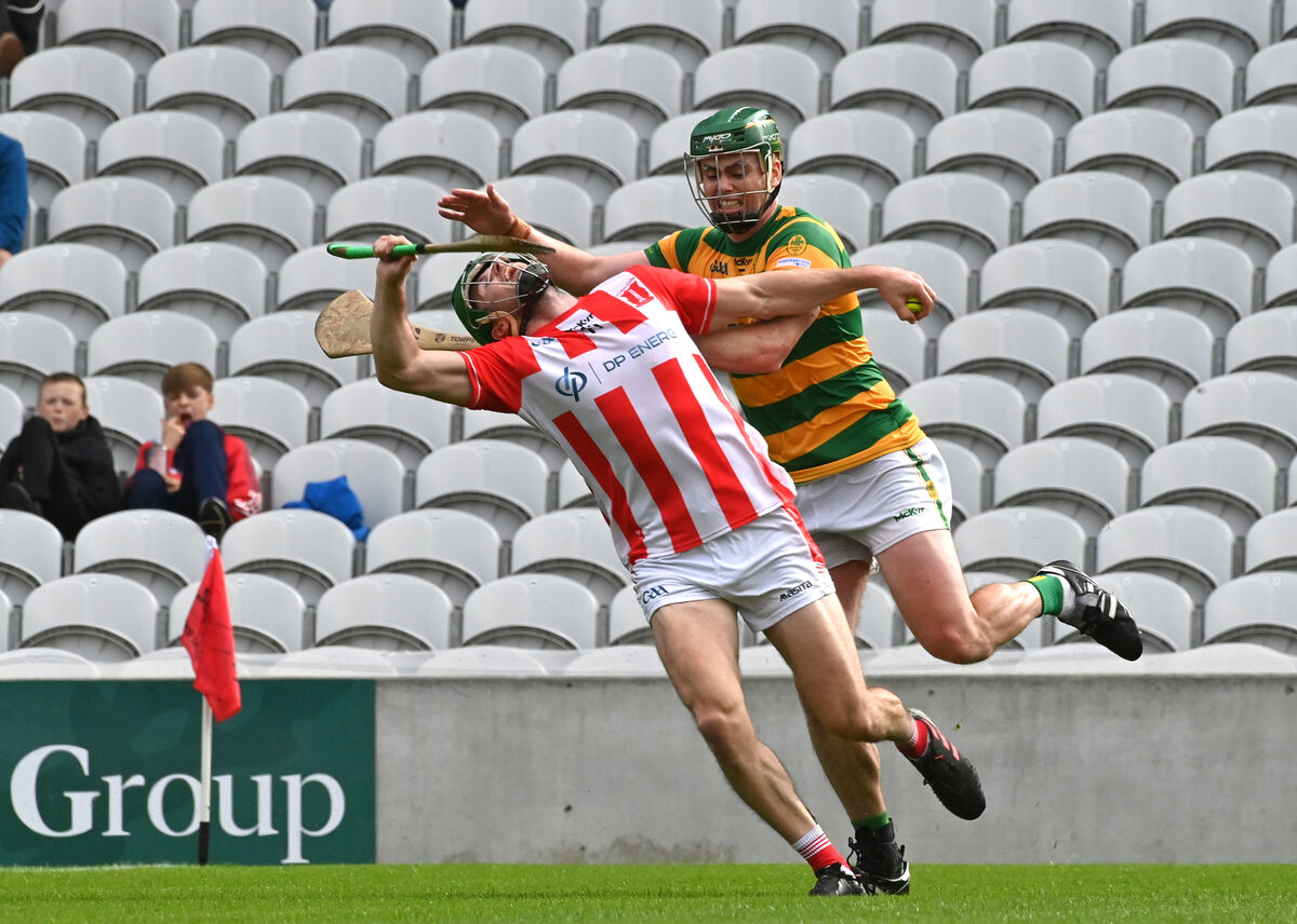 Cathal Cormack, Blackrock getting to grips with Seamus Harnedy, Imokilly. Picture Dan Linehan Cathal Cormack, Blackrock getting to grips with Seamus Harnedy, Imokilly. Picture Dan Linehan