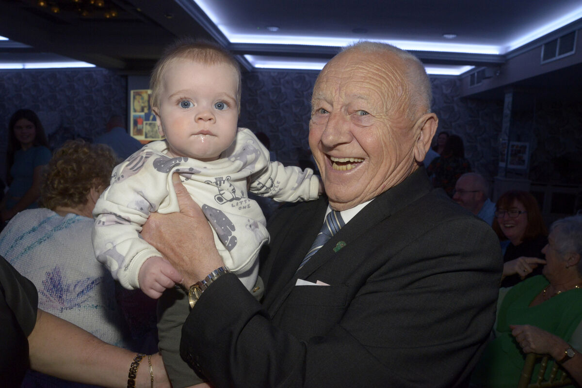 Brendan Quinn with his great grandad Brendan Quinn. Pictures: Denis Boyle Brendan Quinn with his great grandad Brendan Quinn. Pictures: Denis Boyle