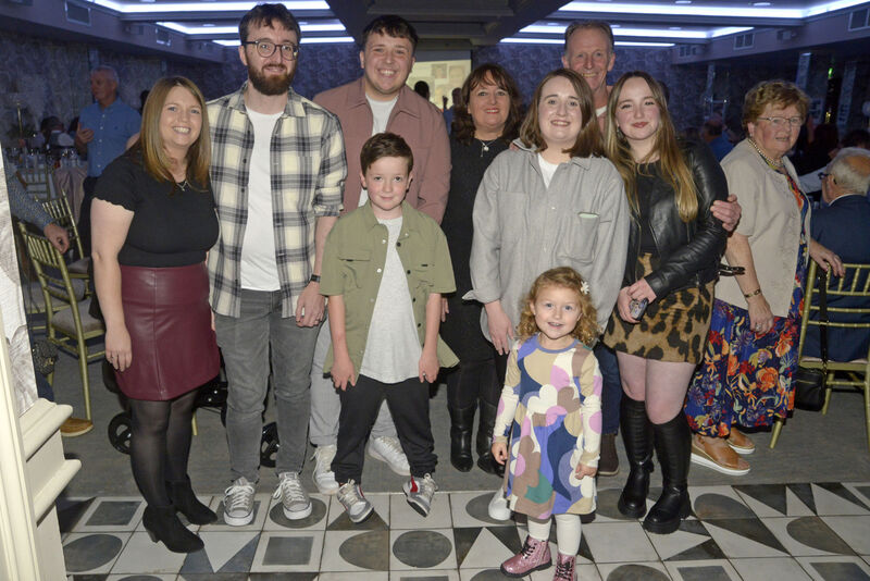 Brian and Majella Quinn with their family Donna, Cian, Sean, Darragh, Sarah, Olivia and Ava. Picture Denis Boyle