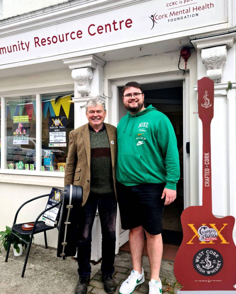 John Spillane, left outside Clonakilty Resource Centre.