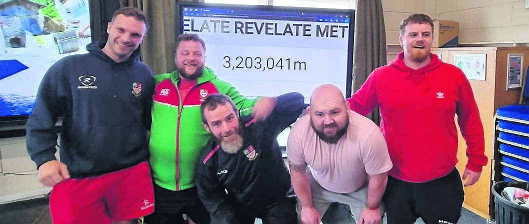 Members of the Sunday’s Well Rebels mixed ability rugby team at the recent cycleton, James Madden, Dean Horton, Declan Murray, Gary O’Sullivan, and Frankie-Dean O’Sullivan.