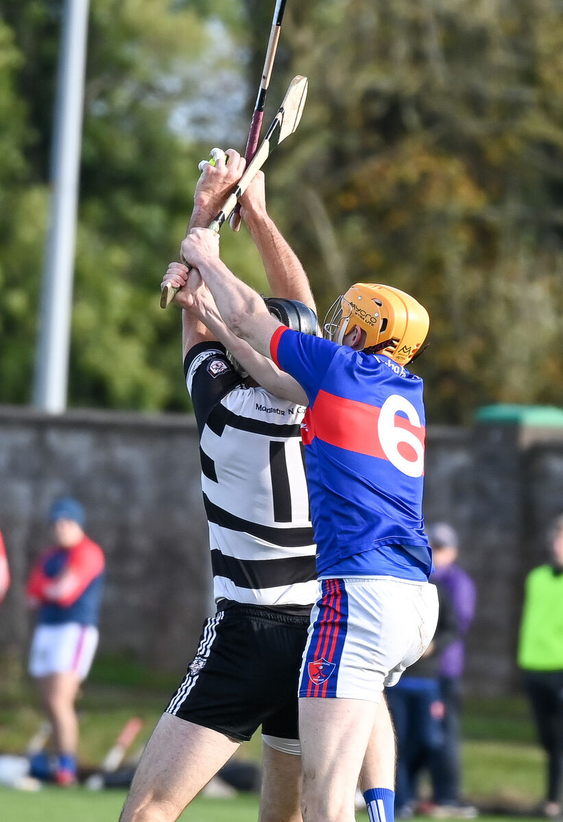  Midleton's Aidan Ryan makes a fine catch under pressure from Ian O'Mahony of Erin's Own. Picture: David Keane.