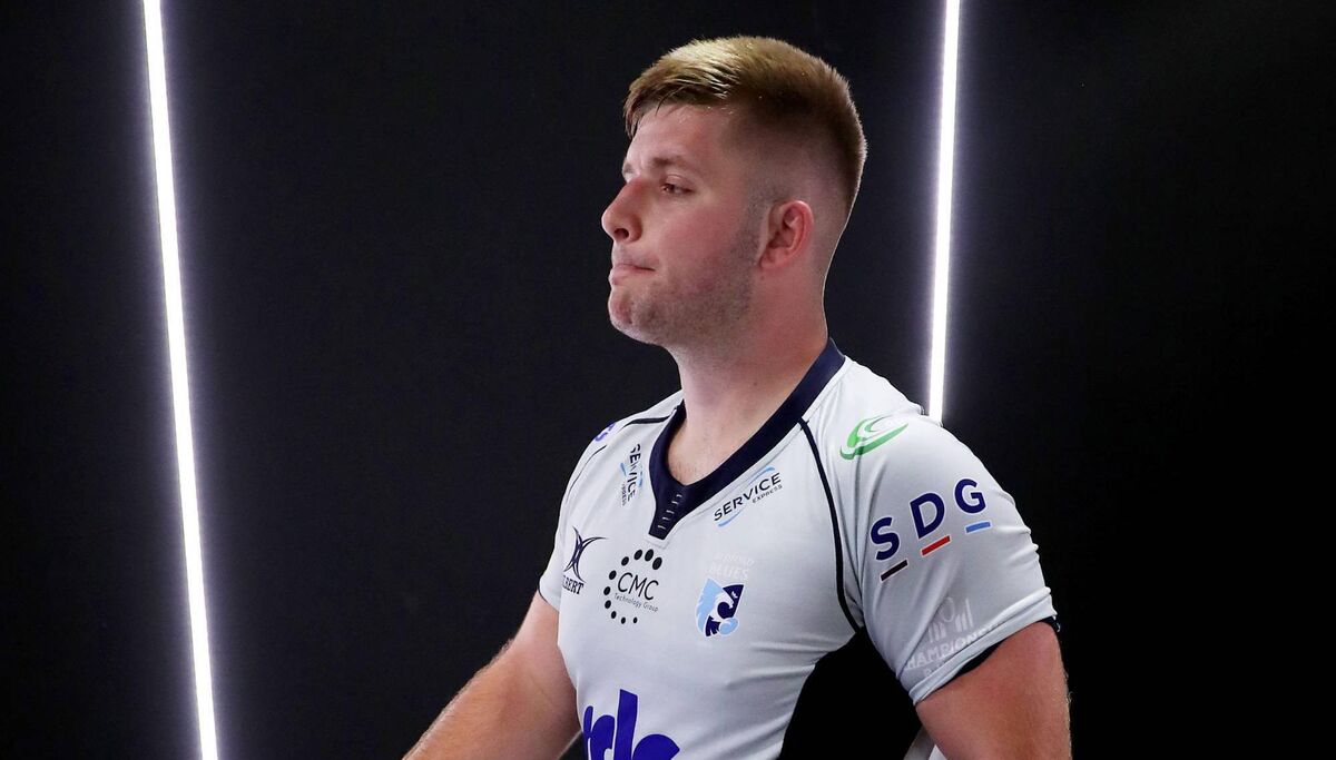 Bryan O'Connor of Bedford Blues looks on in the tunnel at half-time during the Premiership Rugby Cup match between Sale Sharks and Bedford Blues at AJ Bell Stadium