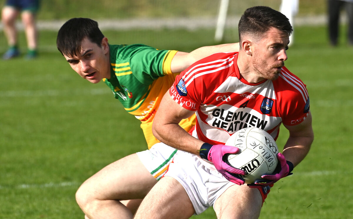 Liam Harrington, Adrigole, turning away from David O'Connor, Boherbue. Picture: Dan Linehan Liam Harrington, Adrigole, turning away from David O'Connor, Boherbue. Picture: Dan Linehan