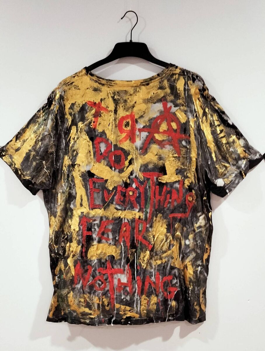 One of the t-shirts set to go on show at My Place Midleton Gallery. One of the t-shirts set to go on show at My Place Midleton Gallery.