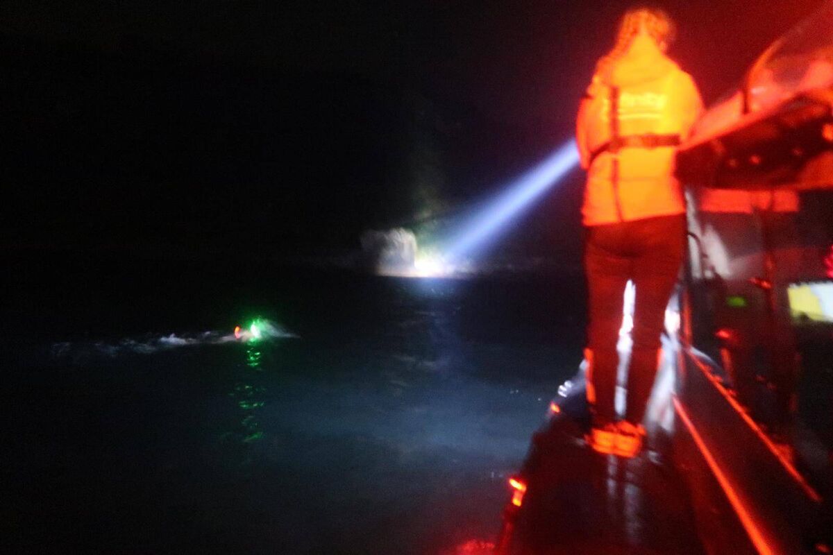 Olga O’Sullivan approaching Ireland in the dark. 