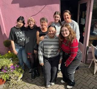 Lisa O’Brien, the owner of Monty’s café, with her team. Lisa O’Brien, the owner of Monty’s café, with her team.