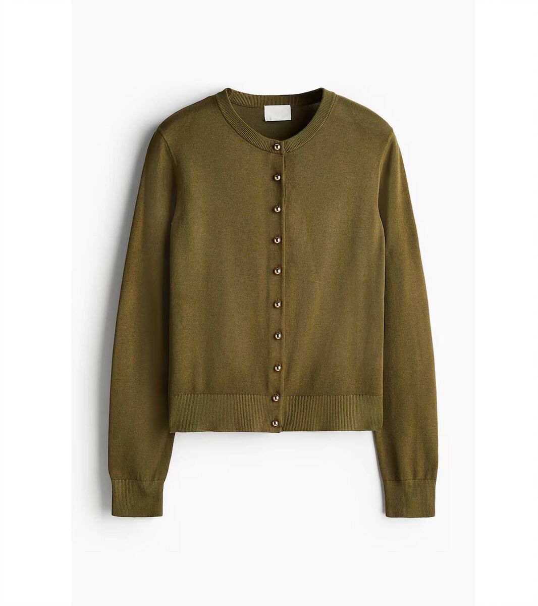  H&amp;M Dark Khaki Green Knitted Cardigan.