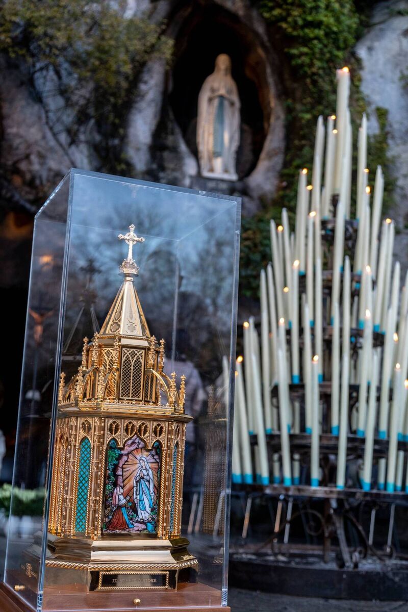 St Bernadette Relics at Lourdes Grotto Photo: Sanctuary of Lourdes