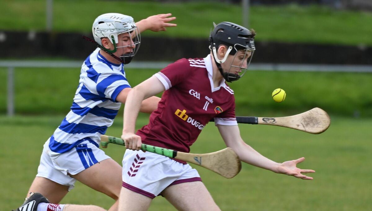 Templemore's Eoin Boyle is tackled by Coláiste Choilm's Cian Ahern during the Harty Cup at Seán Treacy Park, Tipperary. Picture: Eddie O'Hare