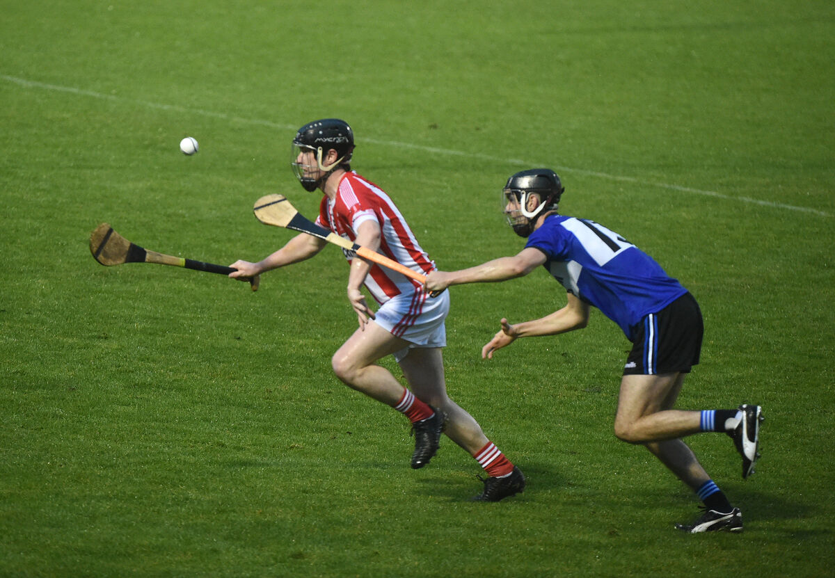  Shane Hegarty, Imokilly, in action against Luke Hackett, Sars, in 2019 at Páirc Uí Rinn. Picture: Larry Cummins