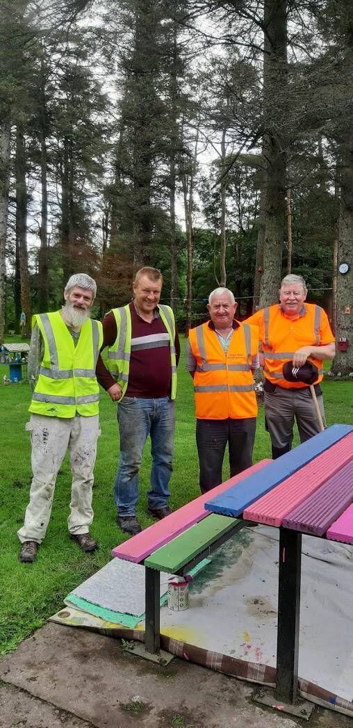 Tony Healy, Denis Leahy, Michael Burns and Cllr Martin Coughlan in the Fairy Garden in Macroom. Tony Healy, Denis Leahy, Michael Burns and Cllr Martin Coughlan in the Fairy Garden in Macroom.