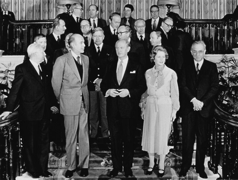 European leaders at a European Economic Community summit in Dublin in December 1979, including Taoiseach Jack Lynch in the front row. Picture: Keystone/Hulton Archive/Getty Images