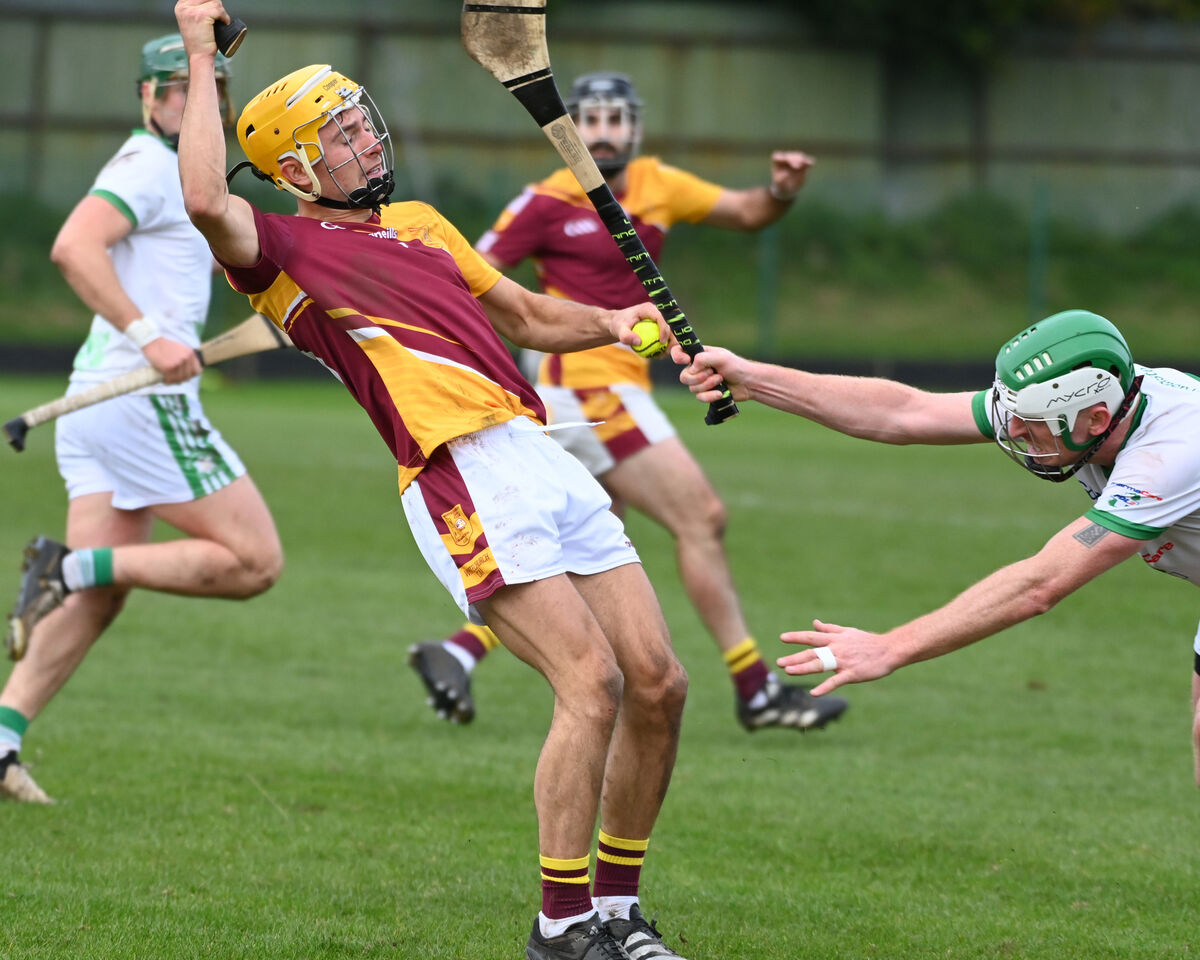 Whitechurch's Cillian Egan, Player of the Match, breaks from Passage's James Kind. Picture: Eddie O'Hare Whitechurch's Cillian Egan, Player of the Match, breaks from Passage's James Kind. Picture: Eddie O'Hare