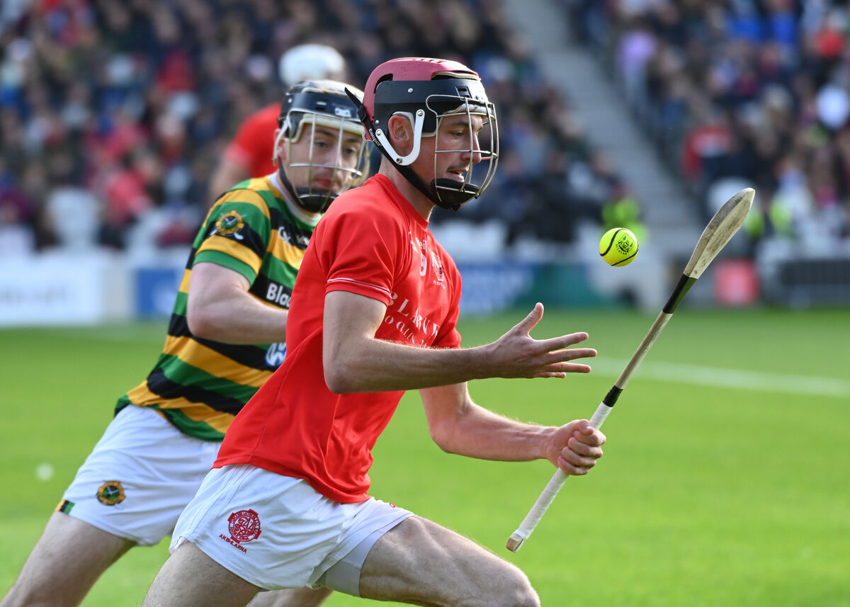 Blarney's Cathal Hegarty runs at Glen Rovers' Laim Coughlan. Picture: Eddie O'Hare Blarney's Cathal Hegarty runs at Glen Rovers' Laim Coughlan. Picture: Eddie O'Hare