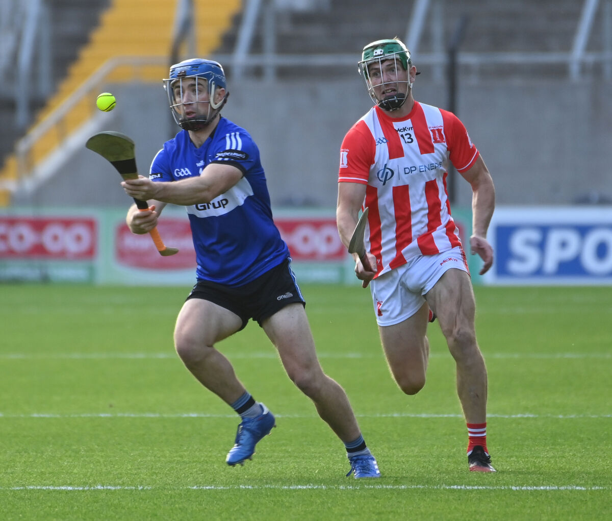 Sarsfields' Conor O'Sullivan breaks from Imokilly's Adam Murphy. Picture: Eddie O'Hare Sarsfields' Conor O'Sullivan breaks from Imokilly's Adam Murphy. Picture: Eddie O'Hare