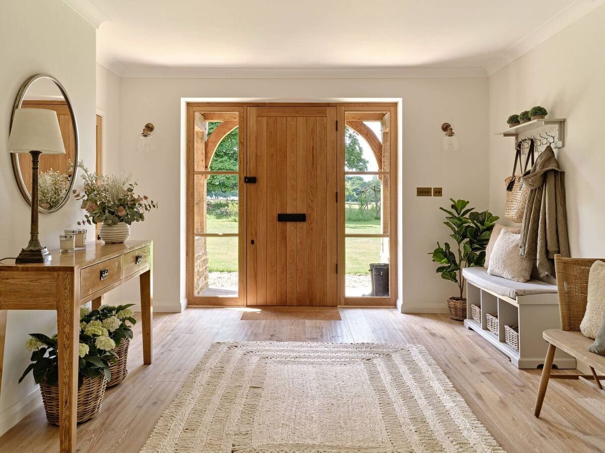 Impressive thresholds: A light-filled entryway makes a warm and welcoming first impression. Picture:  Beckmann Architecture/Nick Smith/PA.