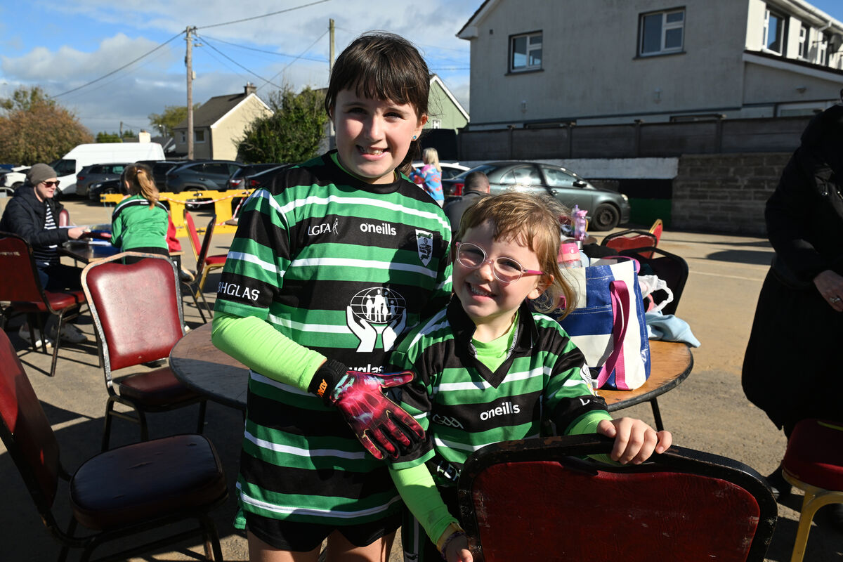 Emily and Lauren Martin at the street league finals day at Douglas GAA Club. Picture: Dan Linehan
