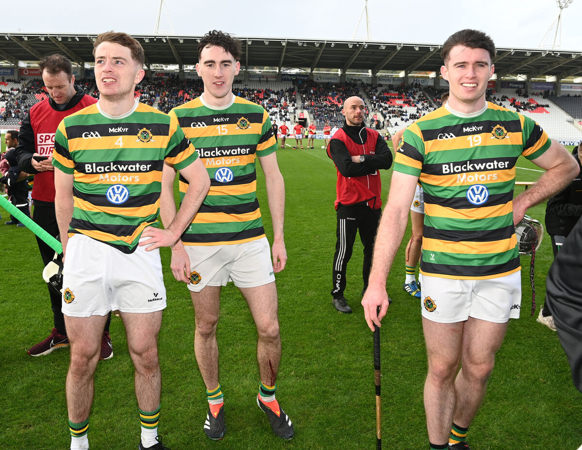 Glen Rovers' players Liam Coughlan, Eoin O'Leary and Luke Horgan, after defeating Blarney in the Co-Op Superstores SAHC final at SuperValu Páirc Uí Chaoimh. Picture: Eddie O'Hare