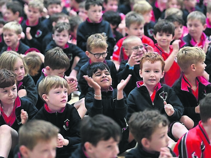 A big bualadh bos for Cllr Dan Boyle, who visited St Anthonys Boys Primary School. A big bualadh bos for Cllr Dan Boyle, who visited St Anthonys Boys Primary School.