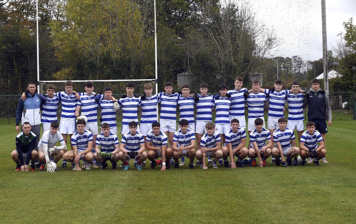 The Coláiste Choilm team before the match against St Brendan's at Ballyvourney on Wednesday. Picture: Don MacMonagle
