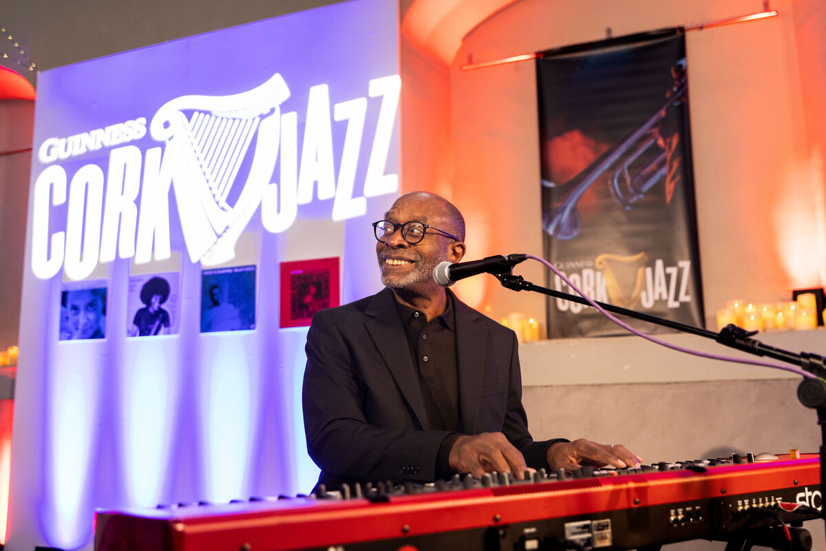 Celebrated pianist and composer Brian Jackson, renowned for his work with Gil Scott-Heron plays an impromptu performance at the 85 years of Blue Note Exhibition at St Peters for the Guinness Cork Jazz Festival. Now in its 46th year, Ireland’s biggest jazz celebration will bring electric vibes to the stages and streets of Cork until Monday. Celebrated pianist and composer Brian Jackson, renowned for his work with Gil Scott-Heron plays an impromptu performance at the 85 years of Blue Note Exhibition at St Peters for the Guinness Cork Jazz Festival. Now in its 46th year, Ireland’s biggest jazz celebration will bring electric vibes to the stages and streets of Cork until Monday.