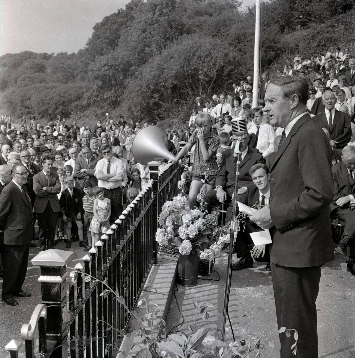 Fine Gael leader Liam Cosgrave. 1969 was his first election as leader. Fine Gael leader Liam Cosgrave. 1969 was his first election as leader.