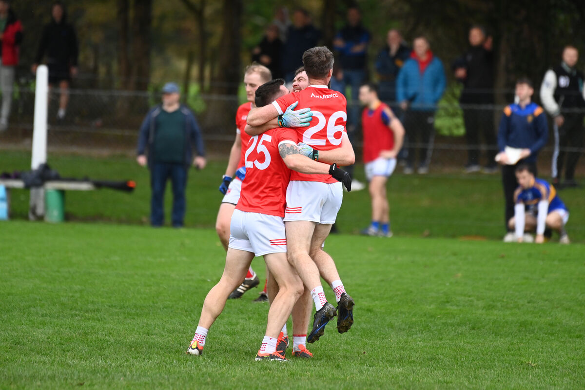 Joy for Castlemartyr at the final whistle after they beat Carrigtwohill. Picture: Larry Cummins Joy for Castlemartyr at the final whistle after they beat Carrigtwohill. Picture: Larry Cummins