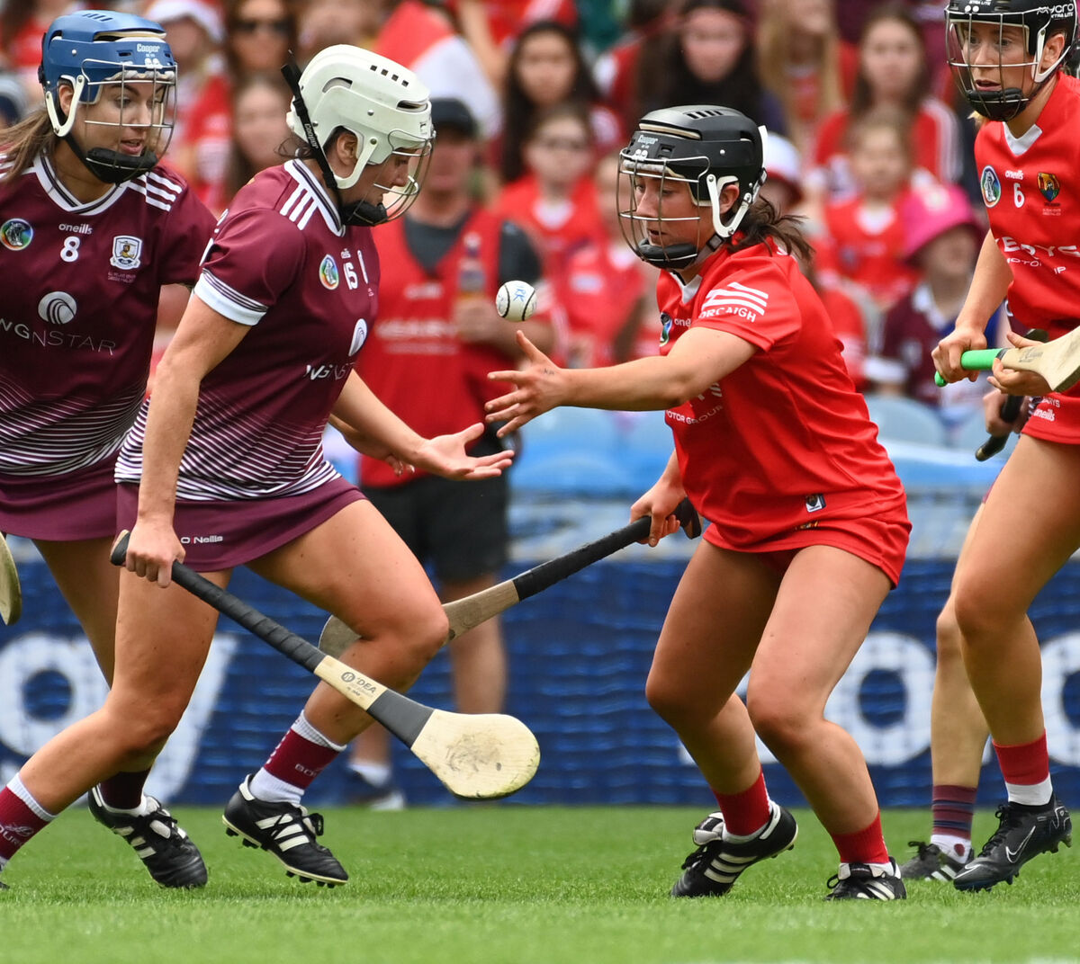 Cork's Méabh Murphy and Galway's Ailish O'Reilly tussle for the ball during the Glen Dimplex All-Ireland senior camogie final at Croke Park Picture: Eddie O'Hare Cork's Méabh Murphy and Galway's Ailish O'Reilly tussle for the ball during the Glen Dimplex All-Ireland senior camogie final at Croke Park Picture: Eddie O'Hare