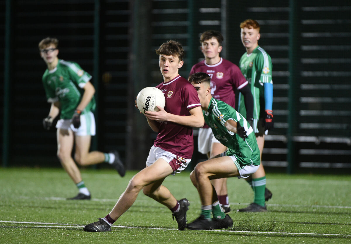  Gary Holland in action for Bishopstown U16s against Aghada in 2021. Picture: Larry Cummins