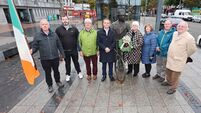 Wreath laid to mark one year since the unveiling of Michael Collins statue in Cork city 