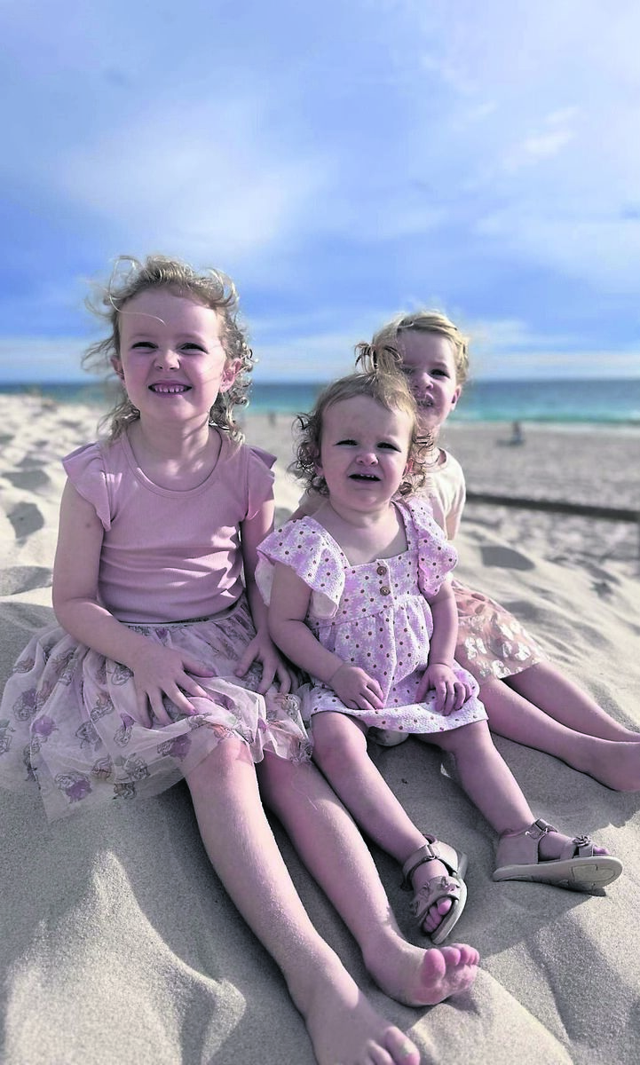 Olivia, Harper, and Ella Mae, the daughters of Conor and Kate O’Shea