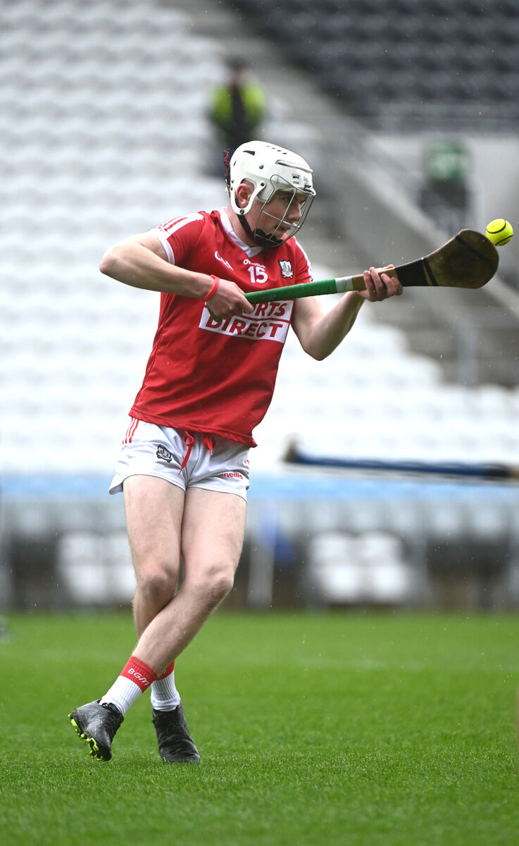 Jack Leahy taking a free for the Cork U20s in 2023. Picture: Larry Cummins Jack Leahy taking a free for the Cork U20s in 2023. Picture: Larry Cummins