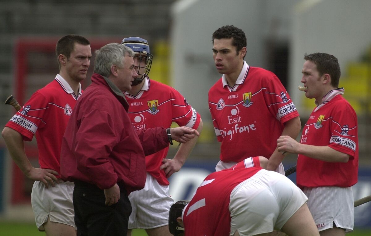 Former Cork coach Bertie Óg Murphy with Alan Cummins, Pat Mulcahy, Seán Óg and Mick O'Connell. Picture: Eddie O'Hare Former Cork coach Bertie Óg Murphy with Alan Cummins, Pat Mulcahy, Seán Óg and Mick O'Connell. Picture: Eddie O'Hare