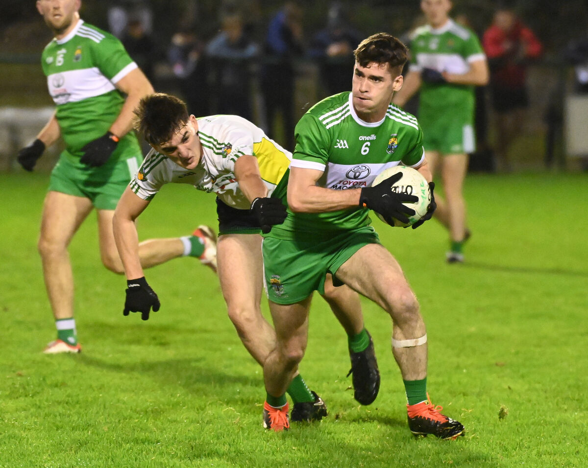 Macroom's Mark Corrigan breaks from Boherbue's Darragh Moynihan during the Tom Creedon Cup final at Macroom. Picture: Eddie O'Hare Macroom's Mark Corrigan breaks from Boherbue's Darragh Moynihan during the Tom Creedon Cup final at Macroom. Picture: Eddie O'Hare