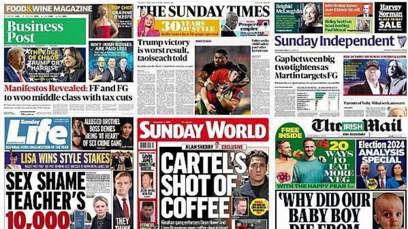 What the papers say: Sunday's front pages What the papers say: Sunday's front pages