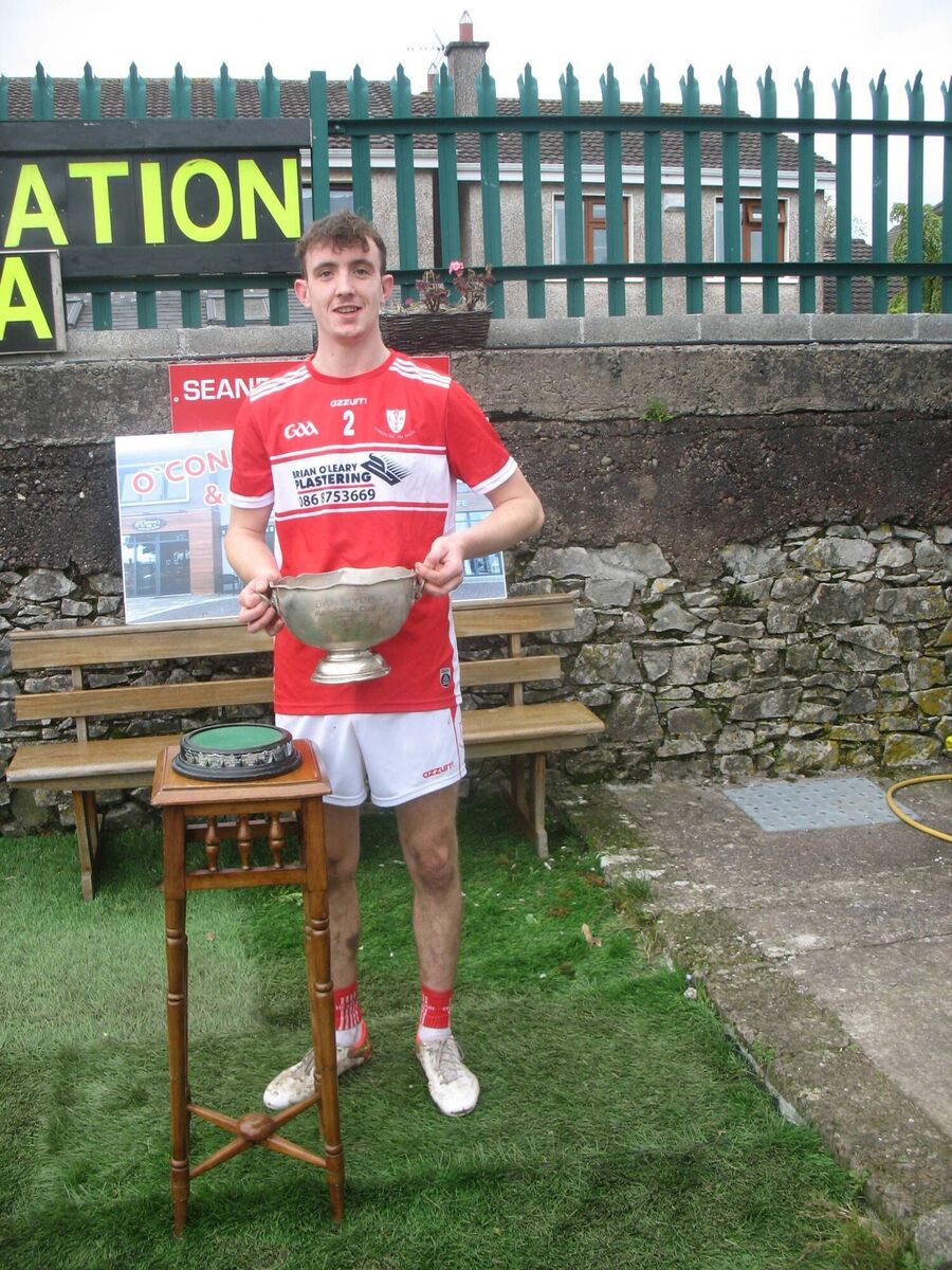 Alan Raymond, Lough Rovers, Ballinlough Cup winning captain  Alan Raymond, Lough Rovers, Ballinlough Cup winning captain
